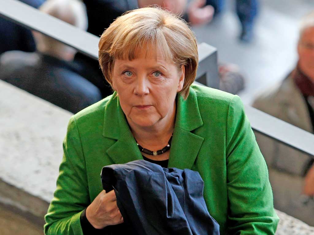 ANGELA MERKEL: German leader’s party suffered its worst defeat in North Rhine Westphalia