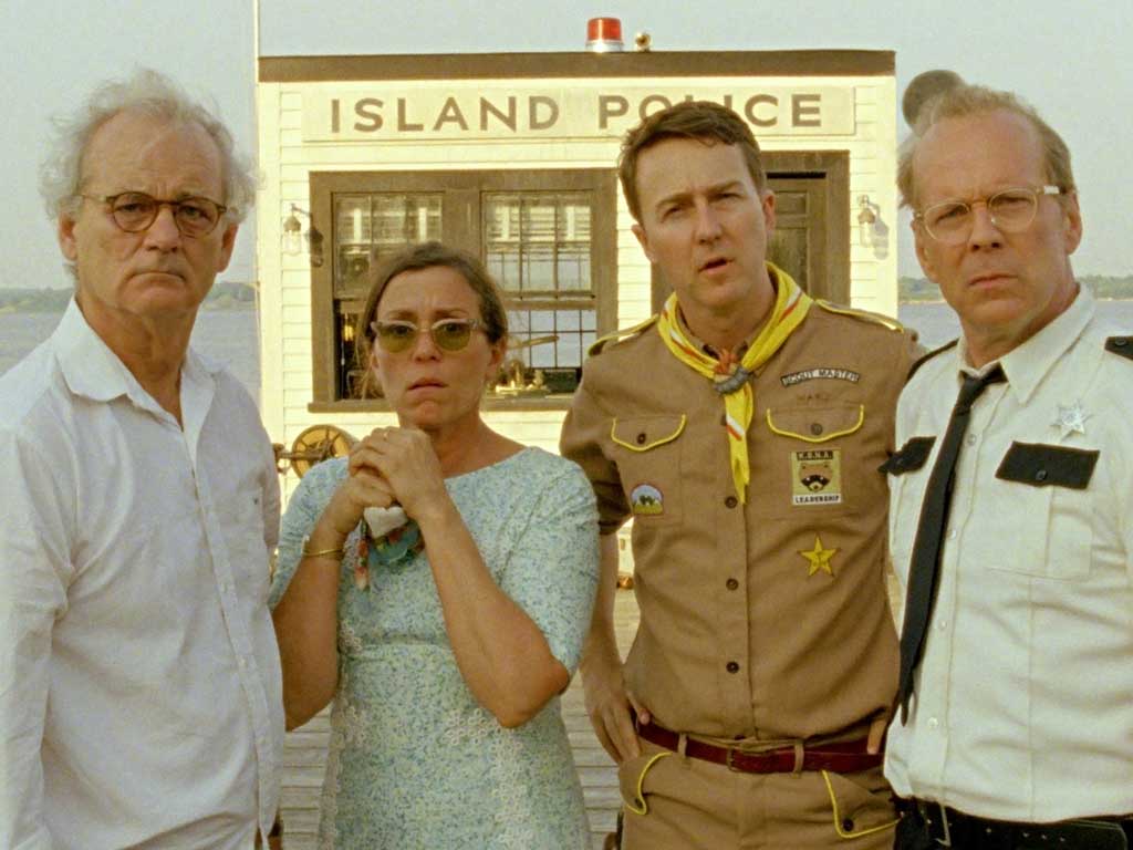 Shining stars: Bill Murray, Frances McDormand, Edward Norton and Bruce Willis in Wes Anderson's 'Moonrise Kingdom' 