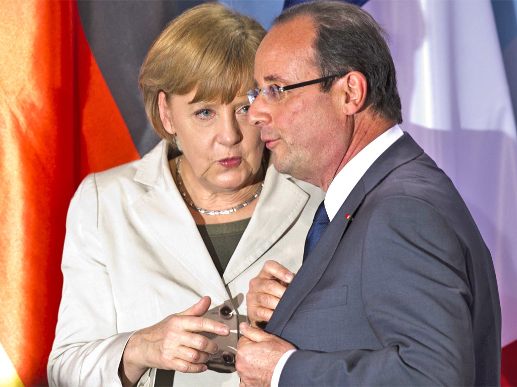 Entente cordiale: Angela Merkel and François Hollande in Berlin