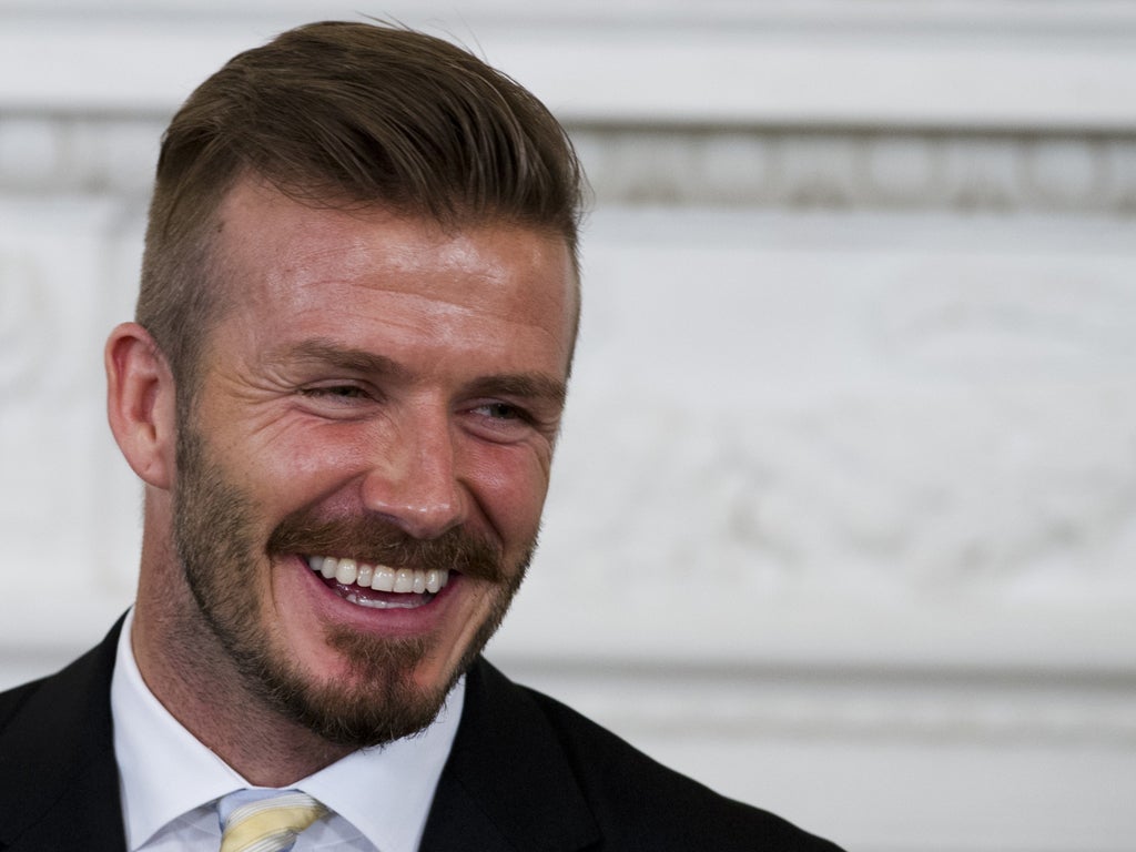David Beckham at the White House yesterday
