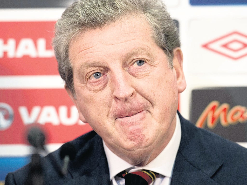 Roy Hodgson explains his decisions to the press
yesterday