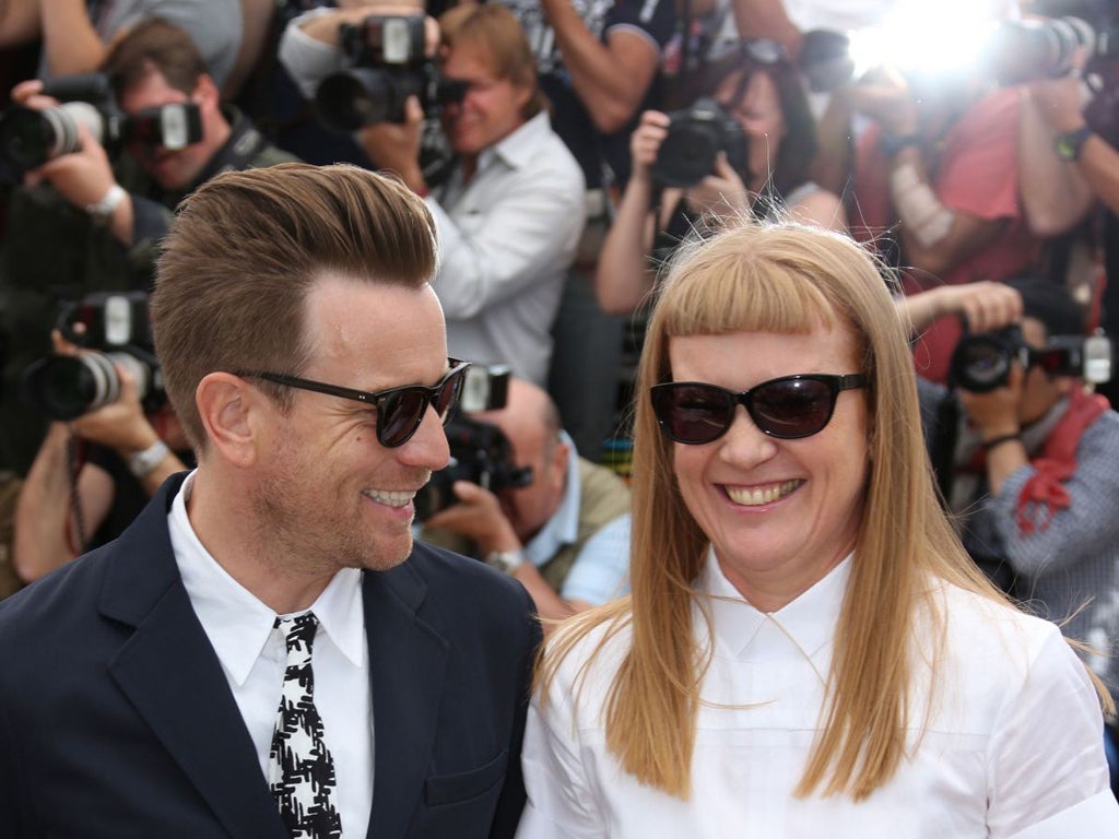 Andrea Arnold, the British director pictured with Ewan McGregor, said the lack of female film-makers was 'a great pity'