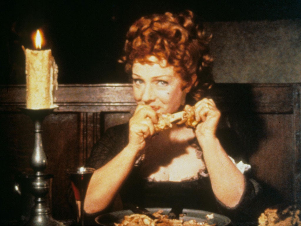Redman in 'Tom Jones': she and Albert Finney devoured a feast before scuttling off to bed