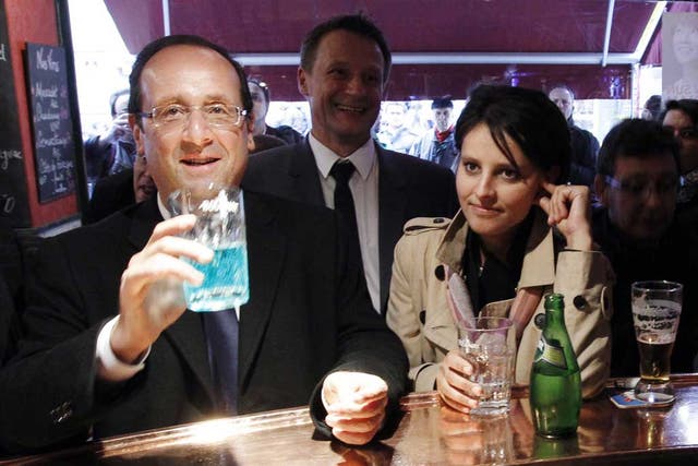 Najat Vallaud-Belkacem on the campaign trail with François Hollande last month during the presidential elections