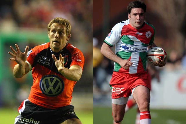 All eyes may be on Jonny Wilkinson (left) of Toulon but the key figure at the Stoop is likely to be Biarritz's Dimitri Yachvili