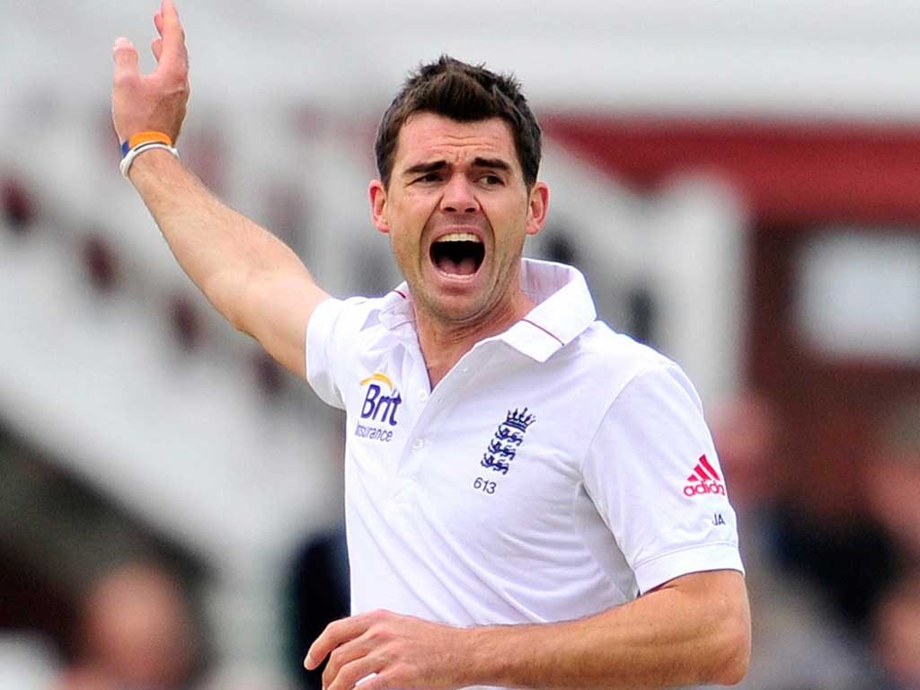 Jimmy Anderson was in fine form yesterday against the West Indies