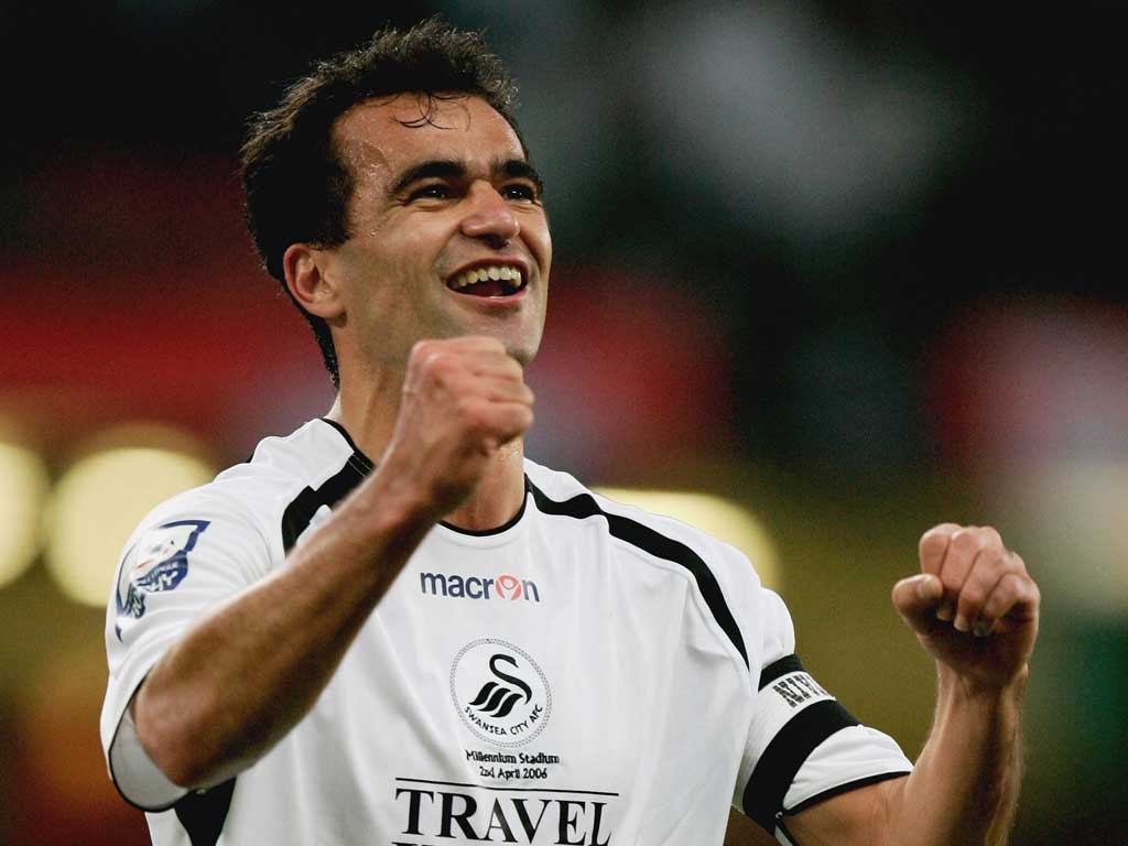 Martinez the Man: Born 13 July 1973, Balaguer, Spain Playing career 1993 Zaragoza 1994-95 Balaguer 1995-2001 Wigan 2001-02 M'well 2002-03 Walsall 2003-06 Swansea (pictured) 2006-07 Chester City
