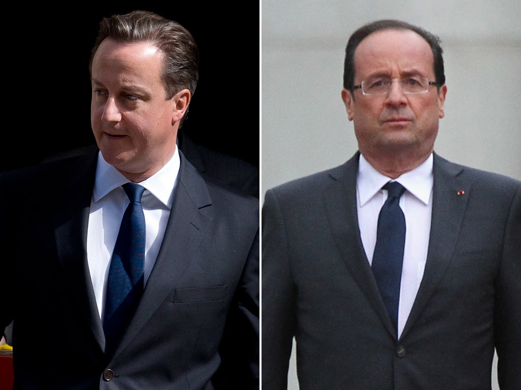 This will be David Cameron's first meeting with the new French President François Hollande