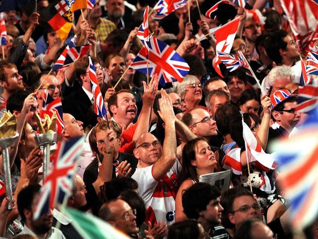 Revellers in the Royal Albert Hall during the Proms