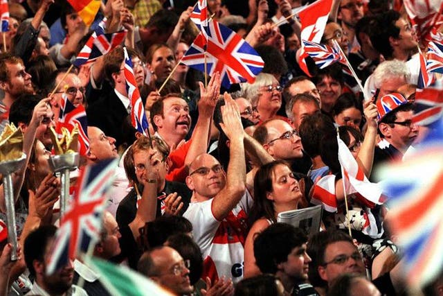 Revellers in the Royal Albert Hall during the Proms