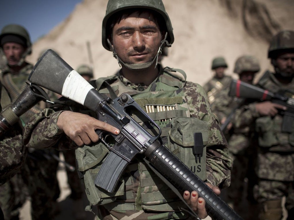 Afghan forces will take sole control of security in the country after Nato forces pull out in 2014