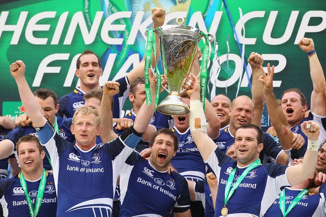 Leinster celebrate their Heineken Cup win