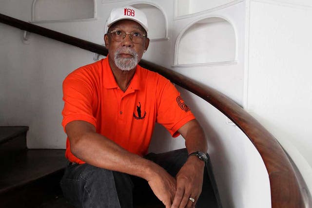Step Change: John Carlos takes a break in Lewes during a short British book tour