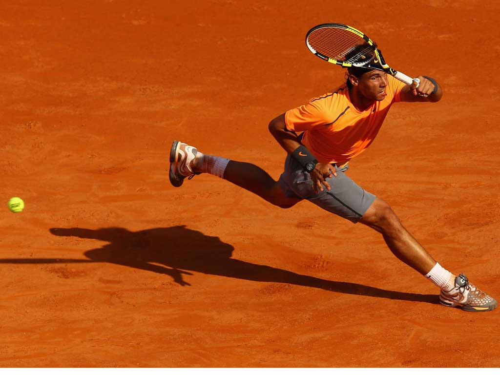 Keeping court: Rafael Nadal is majestic in sweeping David Ferrer aside