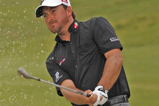 Graeme McDowell of Northern Ireland missed victory as Nicolas Colsaerts becomes the Volvo World Match champion yesterday