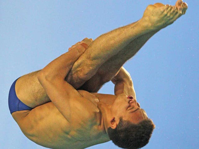 Tom Daley in action at the European Diving
Championships