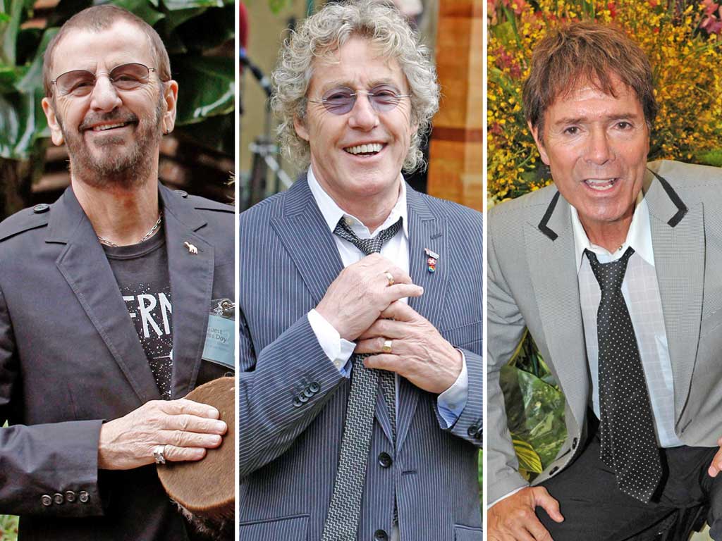 Rockeries Ringo Star, Roger Daltrey and Sir Cliff Richard joined the guestlits of the Chelsea Flower Show's preview yesterday
