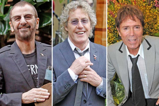 Rockeries Ringo Star, Roger Daltrey and Sir Cliff Richard joined the guestlits of the Chelsea Flower Show's preview yesterday