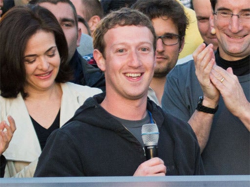 Facebook's Mark Zuckerberg at last week's flotation