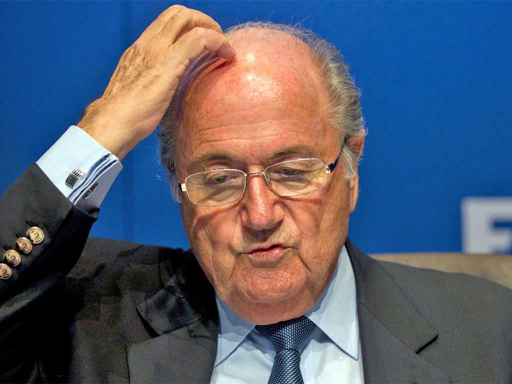 Blatter suggested the vote for the host of the 2006 World Cup had not run smoothly and he suspected malpractice