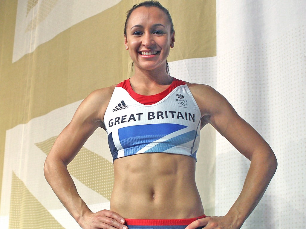 Jessica Ennis poses in her Team GB kit