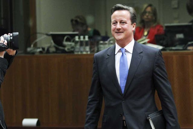 David Cameron arrives at the EU summit in Brussels