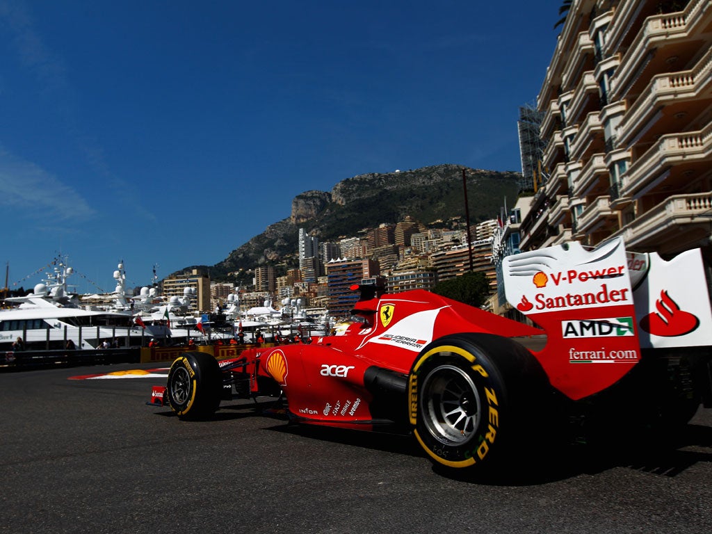 Fernando Alonso pictured in Monaco