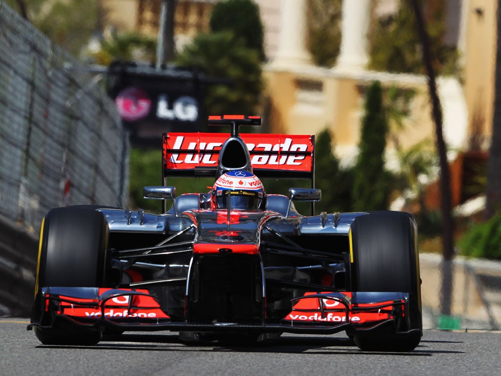 Jenson Button pictured in Monaco