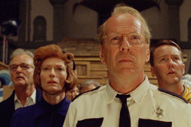 Bruce Willis plays a sheriff leading a search party in 'Moonrise Kingdom'