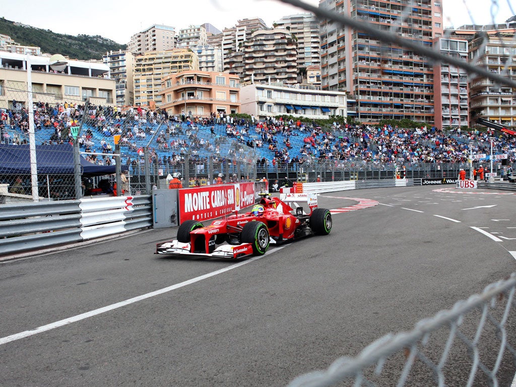 A view of the action in Monaco