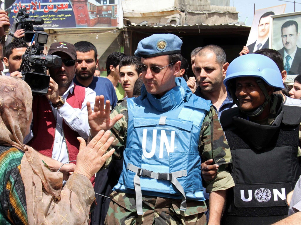 The UN observers acknowledge that their presence in an area reduces violence