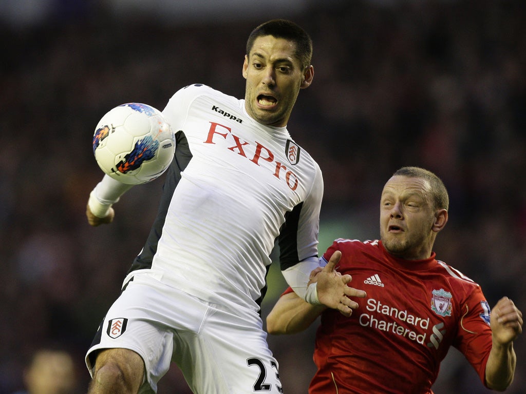 Clint Dempsey (left) is rumoured to be a target for Arsenal this summer