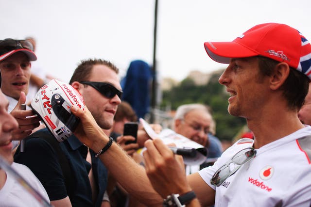 Jenson Button meets the fans in Monte Carlo
