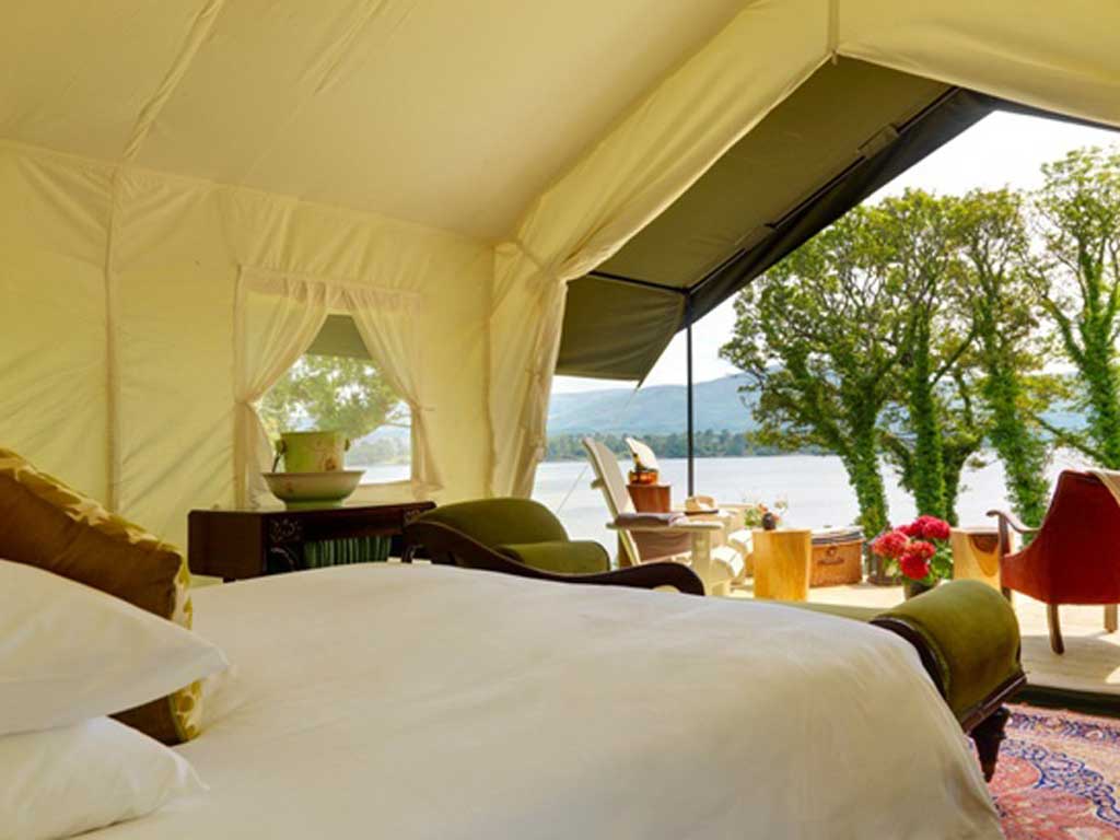 Irish safari: One of the luxury tents at Dromquinna Manor