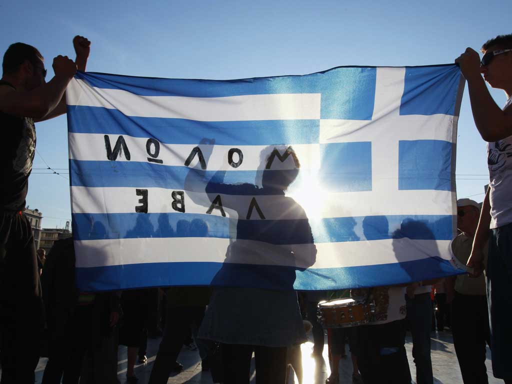 The Greeks register anger over austerity measures with protests in Athens on Friday