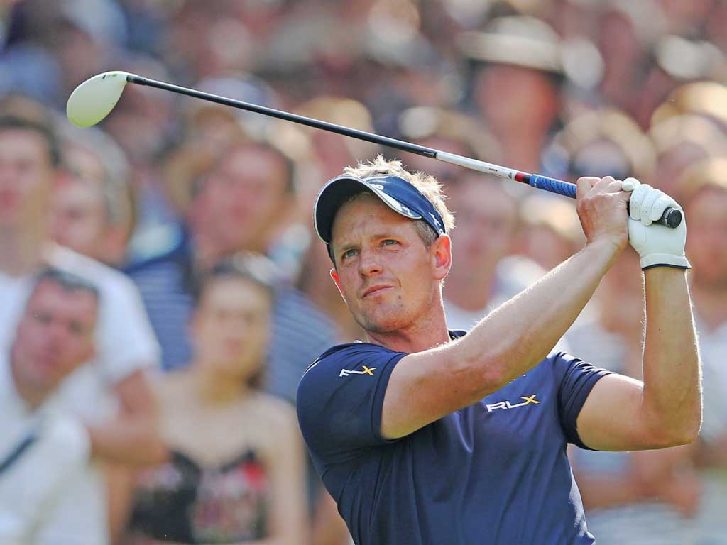 Luke Donald on his way to victory in the PGA Championship