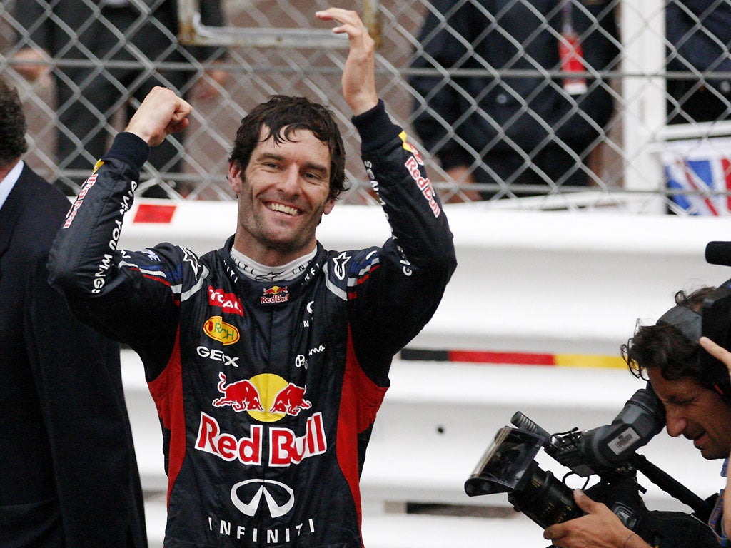Mark Webber is now joint second in the title race after Sunday's win