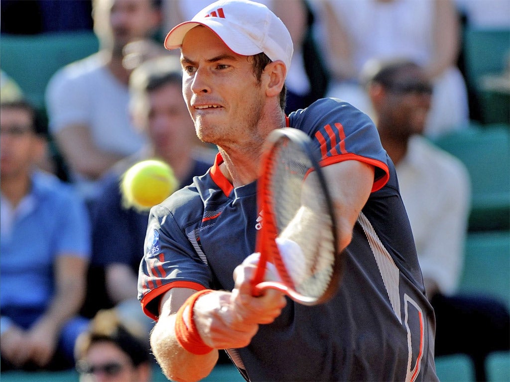 Andy Murray has few problems in his first-round match yesterday