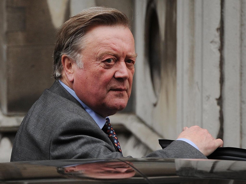 Justice Secretary Ken Clarke arrives to give evidence to the Leveson Inquiry