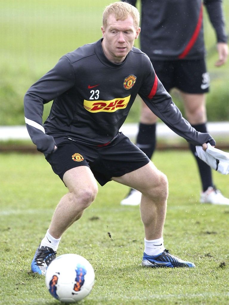 Scholes scored four goals after coming out of retirement