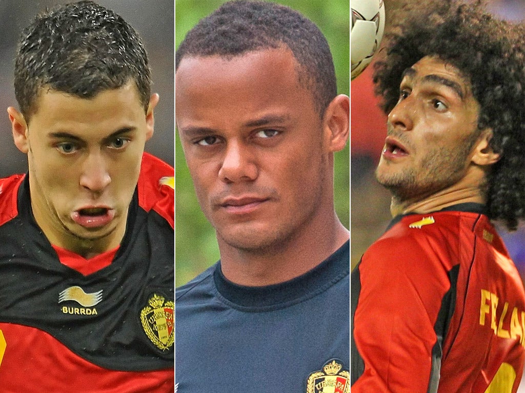A golden generation?... Eden Hazard, Vincent Kompany and Marouane Fellaini