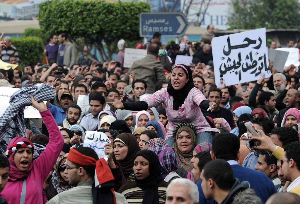 Tahrir Square in 2011; the Arab Spring could lead to 'a new backwardness', warns Haddad