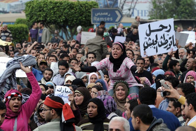 Tahrir Square in 2011; the Arab Spring could lead to 'a new backwardness', warns Haddad