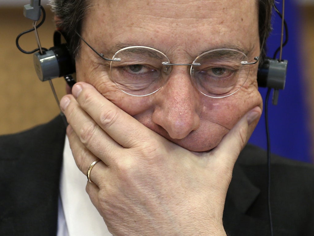 ECB President Mario Draghi hit out at the Spanish government