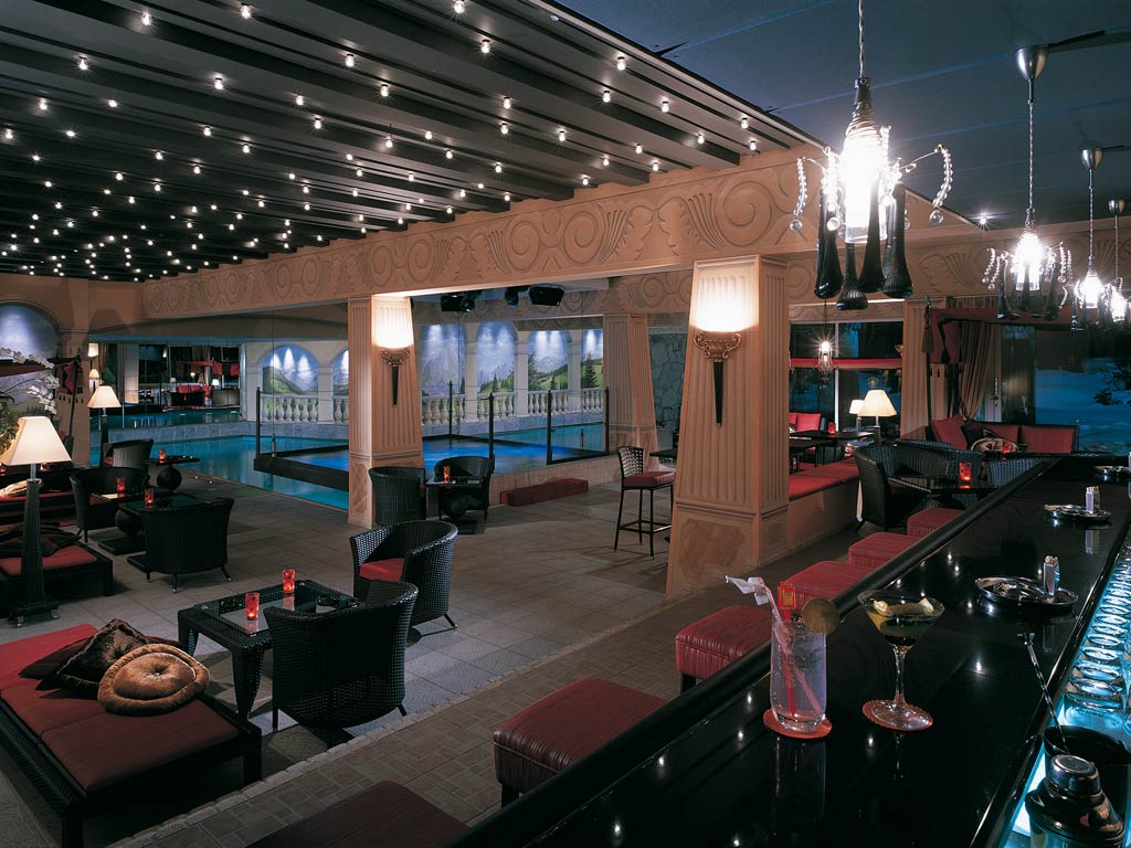 Night and day: the hotel's bar and nightclub