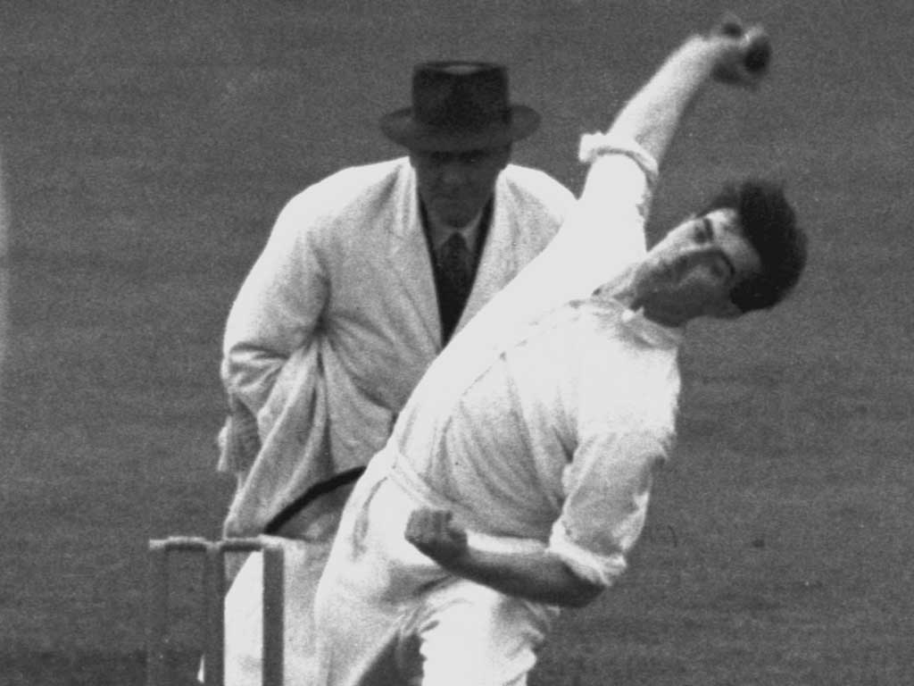 Fiery starter: Fred Trueman reduces India to 0 for 4 at Old Trafford in 1952