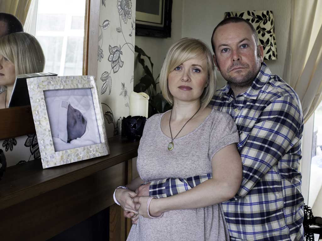 Michelle Hemmington, 34, spent hours without being monitored when she went into labour at Northampton General Hospital last May. Her son, Louie, died within 30 minutes of being born. The parents are pursuing a claim for negligence