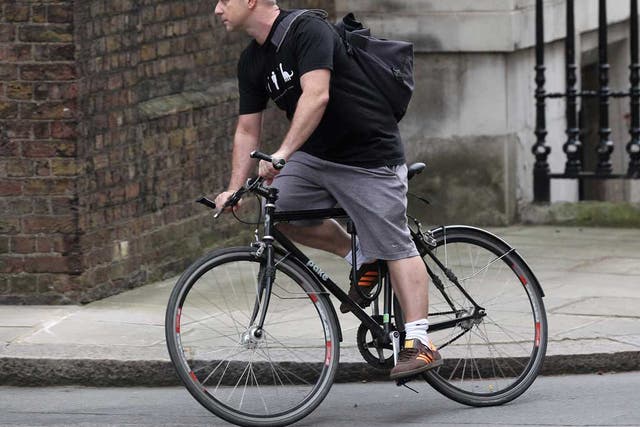 On yer bike: Former Tory policy adviser Steve Hilton