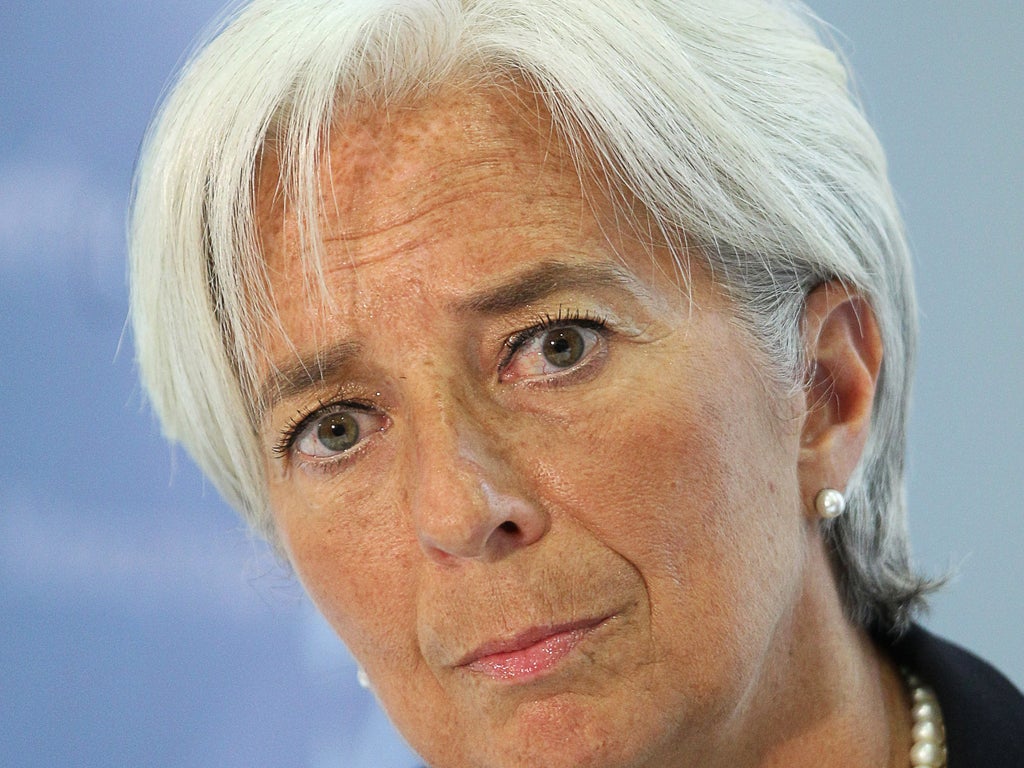 Christine Lagarde has warned the euro is under 'acute stress'