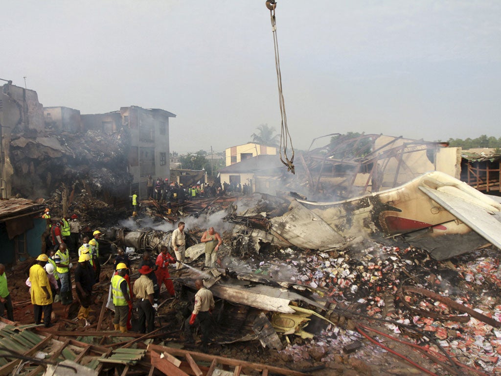 The plane was heading to Lagos from Abuja, the capital, when it went down